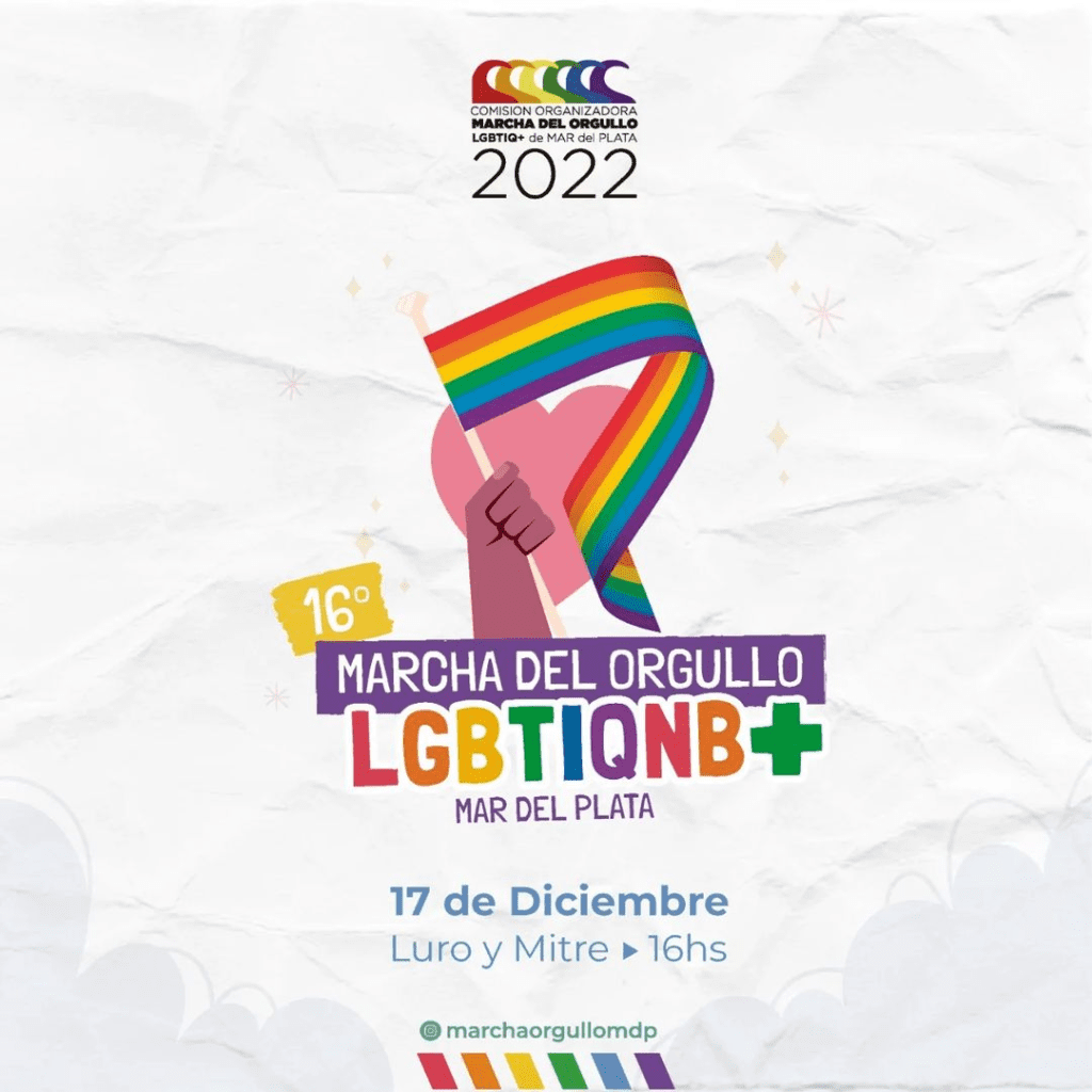 EL SABADO 17 DE DICIEMBRE 🏳️‍🌈 SE VIENE LA 16° MARCHA DEL ORGULLO LGBTIQNB+ DE MAR DEL PLATA 🌊