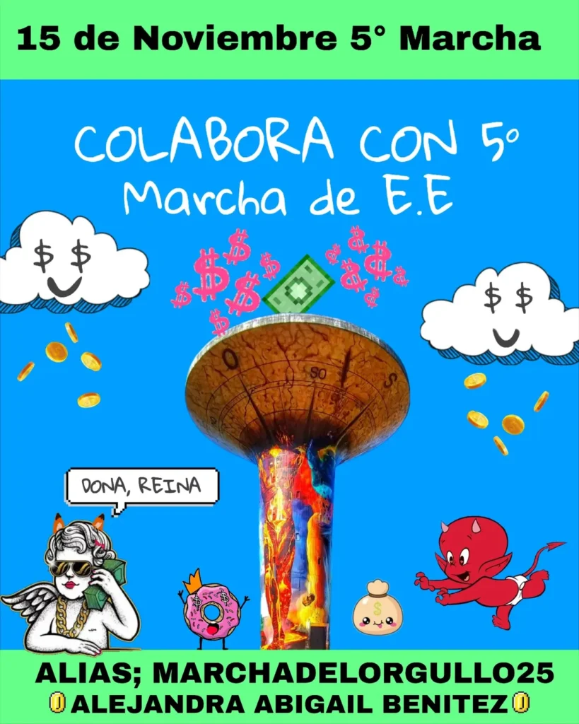 💬Estamos recaudando donativos para la Quinta Marcha del Orgullo de Esteban Echeverría. 👉Tu colaboración es fundamental para que podamos hacer realidad la marcha. 💅Cada pesito que juntemos nos acerca al objetivo: ☆Un escenario digno ☆Sonido de calidad ☆Carpas y estructuras ☆Decoraciones e insumos ☆Presupuesto catering de artistas y staff. ⭐Además, queremos asegurarnos de que nuestros artistas invitades, que se unen a nosotres con gran entusiasmo y generosidad poniendo su arte desde la gratuidad, se sientan agasajades. Cada gesto de colaboración es bienvenido y será invertido en hacer que nuestra Quinta Marcha del Orgullo brille como nunca antes.👇👇👇 ¡Comparte este mensaje, difúndilo y deja tu mensaje de cariño en los comentarios! Juntos podemos vencer al algoritmo y mantenernos visibles.💅 Con cariño, la Comisión Organizadora de la Marcha del Orgullo de Esteban Echeverría.