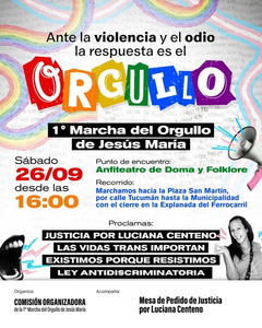 Jesús María, Córdoba - 1° Marcha del Orgullo LGBTIQ+