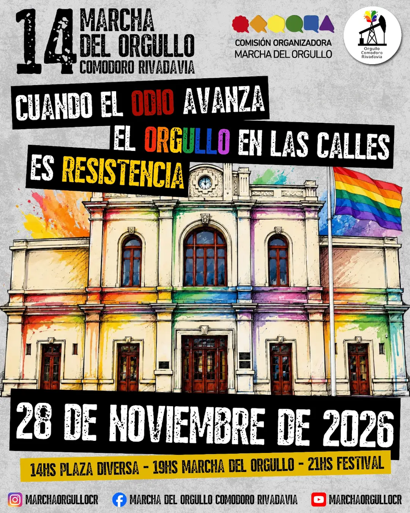 Chubut: Comodoro Rivadavia - 14° Marcha del Orgullo LGBT+