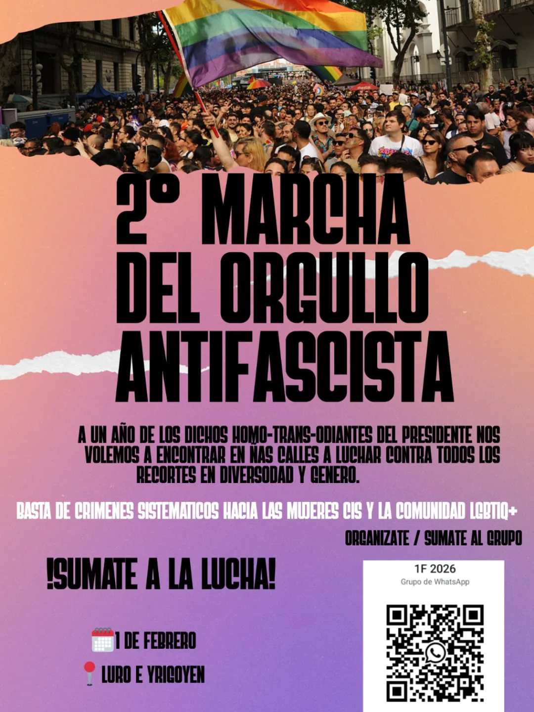 Segunda Marcha del Orgullo Antifascista en Mar del Plata