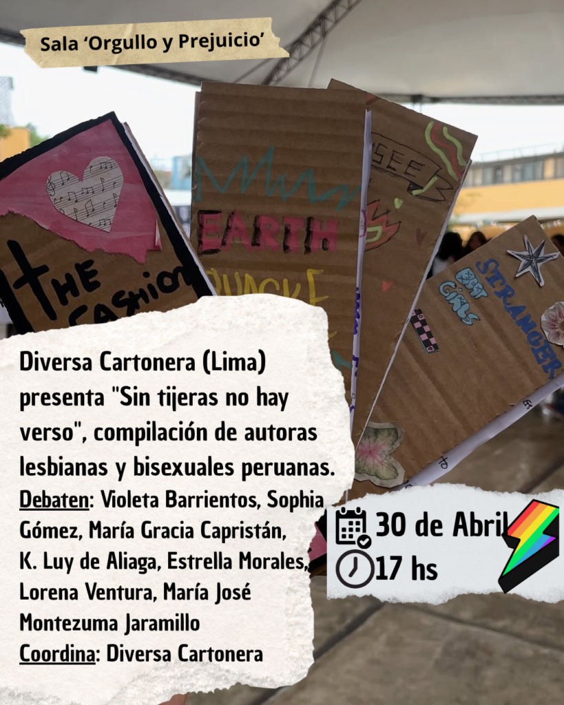 Diversa Cartonera (Lima) presenta "Sin tijeras no hay verso", compilación de autoras lesbianas y bisexuales peruanas.